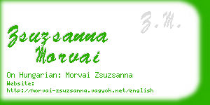 zsuzsanna morvai business card
